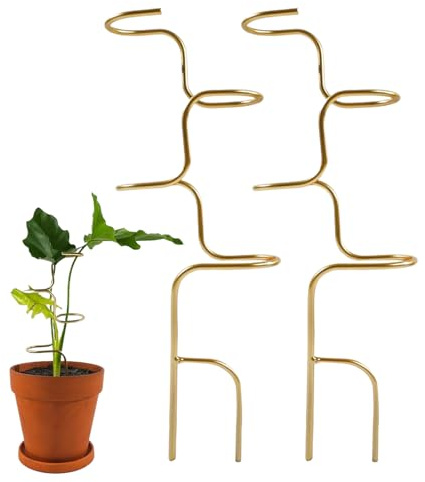 Pflanzenstütze Gartenstäbe,2 Stück Halterungen Für Kletternde Pflanzenstämme In Töpfen | Pflanzenstammstütze | für Gemüse, Orchideen, Pfingstrosen, Efeututen, Boden, Garten, Rasen, Landschaftsgestaltu