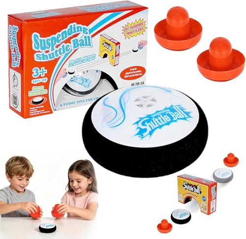 Air Hockey Hover Puck Set, Tragbares Airhockey mit 2 Schlägern, Tischhockey Spiel für Kinder & Erwachsene, Indoor Outdoor Gleitpuck Spiel, Familien Unterhaltung Geschenk
