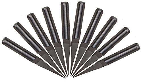 BQLZR - Pack de 10 brocas para rebajadora CNC, para grabado, de carburo, 10 grados, 0,1 mm, para circuito impreso