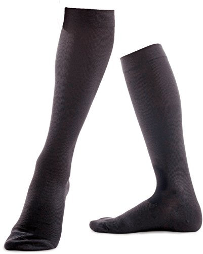 UNISEX Kompressionsstrümpfe für hohe Knie, Schwarz, Größe S