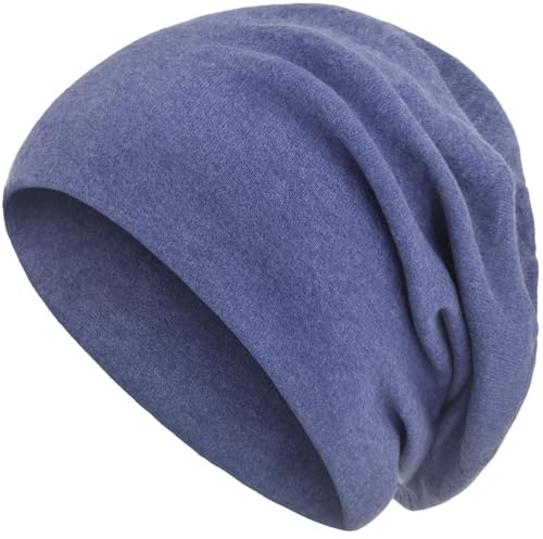 style3 Warme Herbst Winter Slouch Beanie XXL aus atmungsaktivem, feinem und leichten Jersey Unisex Mütze Wintermütze Einheitsgröße