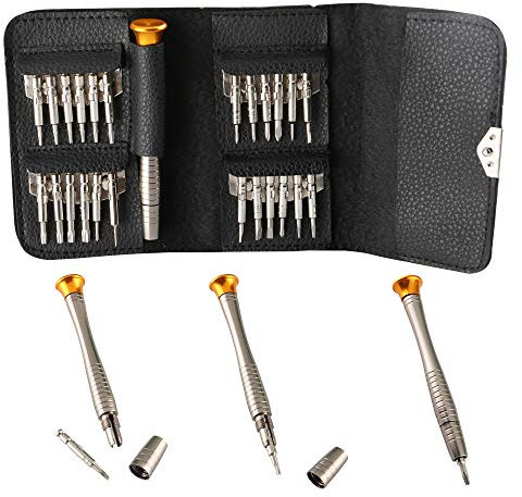 CESFONJER 25 in 1 Set Cacciaviti Kit Riparazione Ripara Set per OcchialiSmartphone, Cellulare, PC, Laptop, Elettronica.