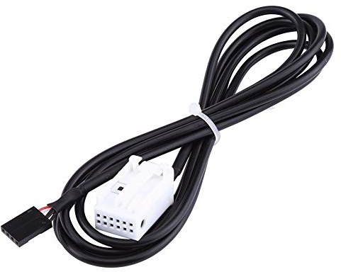 KIMISS Cable USB AUX para, conmutador y Enchufe, Compatible con Serie 3, 5, E87, E90, E91, E92, X5, X6, Adaptador de arnés de Cables