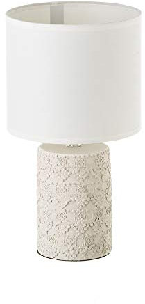 D,casa - Lámpara de Mesa de Cemento Beige 18,50x18,50x33 cm