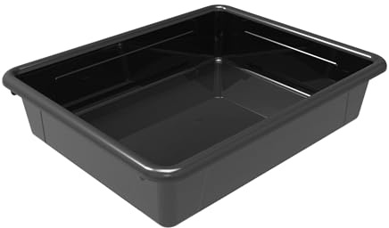 Storex Storage Tray, Letter Size, 10 x 13 x 3 Inches, Black (1 Tray only)