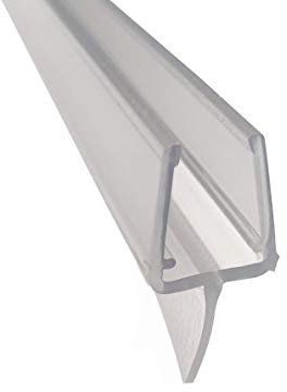 KRISTHAL Streifdichtung mit zentraler Dichtfahne, Duschdichtung für 6 und 8 mm Glasstärke, 200 cm Länge Duschleiste, made in Germany, Art. 5122