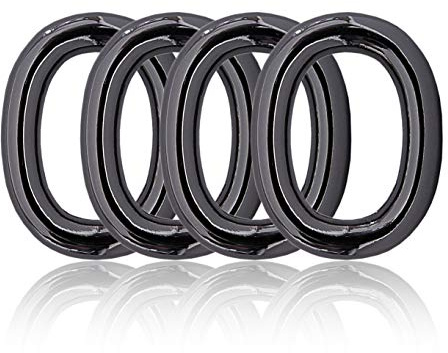 Ganzoo O-Ring oval aus Stahl Titan, 4er Set für DIY Hundeleinen, Hundehalsbänder und Katzenhalsbänder, nichtrostend, stabil punktgeschweißt, Maße außen 31 x 24 mm, Materialstärke 5 mm, Bastelzubehör