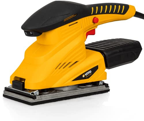 Vito Orbital Sander 250W Dust Container + 2 Abrasives 6 Speeds Sander Sander Sanding Surface 90x187mm