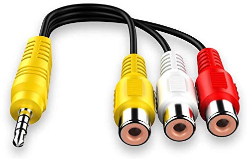 powers Câble Adaptateur AV TCL 3,5 Mm 3 RCA Femelle Câble Vidéo Composant Adaptateur Séparateur Vidéo?Plug and Présenté par Une Bonne Flexibilité pour TV TCL
