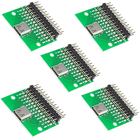 WLGQ USB 3.1 Type C Test VERBINDUNG Buchse PCB Board 2,54 mm Pin Abstand (5 PCS)