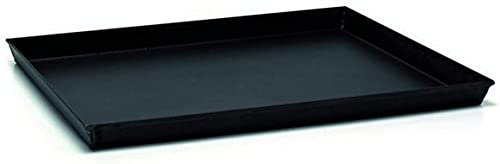 Teglia rettangolare da forno, di tipo professionale, in ferro blu - blurex- angoli svasati 60 x 40 x 3 bordo svasato