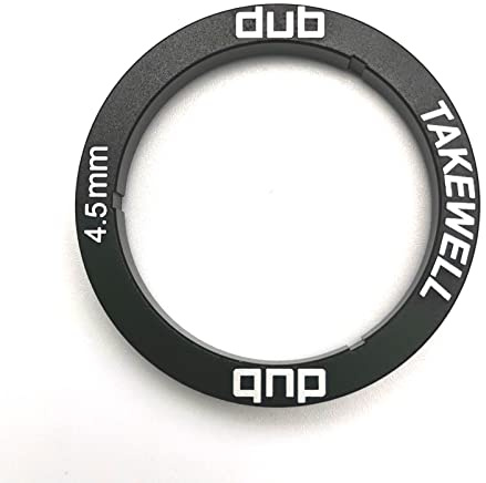 takewell Dub Innenlager-Spacer für SRAM Dub Innenlagereinbau, Aluminium, Schwarz, 1 Stück, Breite: 4.5 mm. Der Abstandshalter aus Aluminiumlegierung ersetzt den Abstandshalter aus Kunststoff.