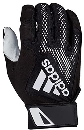 adidas Diamond King 3.0 vuxen lädervaddhandske, svart/vit, liten