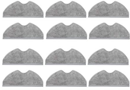 ARSMI 12 stücke Fegen Roboterzubehör X95 x90 S9. Roboter-Staubsauger-Zubehör Ersatzreinigung Mopp-Lappen kompatibel for 360 Mopp (Color : White)