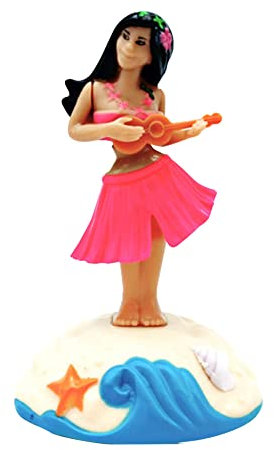 Surakey Wackelfigur Auto Lustig Hawaii Hula Girl - Solarfigur Armaturenbrett Ornament Solar Tanzen Hawaii Mädchen,Autos Spielzeug,Hula-Girl Solar Wackel Figur,Ideal Für Fensterbank Schreibtisch