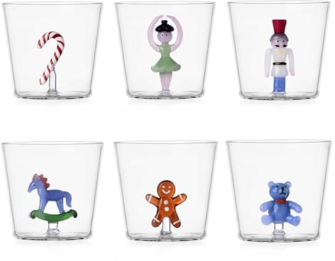 Ichendorf Schiaccianoci Set 6 Pezzi Bicchieri Tumbler 350ml Vetro Borosilicato