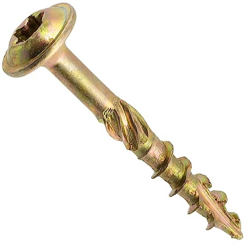 AERZETIX - C67437 - Set di 50 Viti per legno Ø4x30mm con testa larga bombata - con impronta a stella Т20 - in acciaio zincato - carpenteria, compensato, truciolare, melaminico