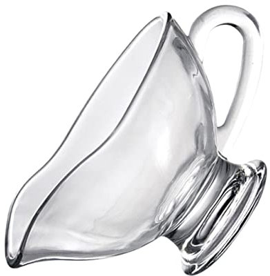 MAGICLULU Glass Sauce Boat and Kitchen Seasoning Cup 210ml Glass Milk Pitcher for Coffee Honey and Jam Serving