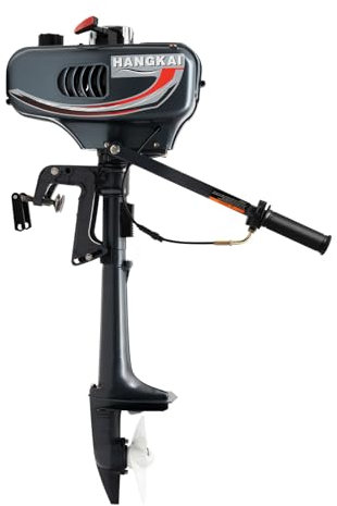 Aussenborder Benzinmotor 3,5 PS 2 Takt Benzin Außenbordmotoren Bootsmotor Schlauchboot Motor Außenborder Trolling Motor für Schlauchboot, Yachten