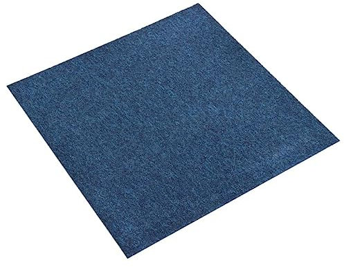 Willood Teppichfliesen 20 Stk. Selbstliegend Bodenbelag Teppichboden Teppich Fliese Fliesen Schutzmatten Matten Teppichplatten 5 m² 50x50 cm Dunkelblau