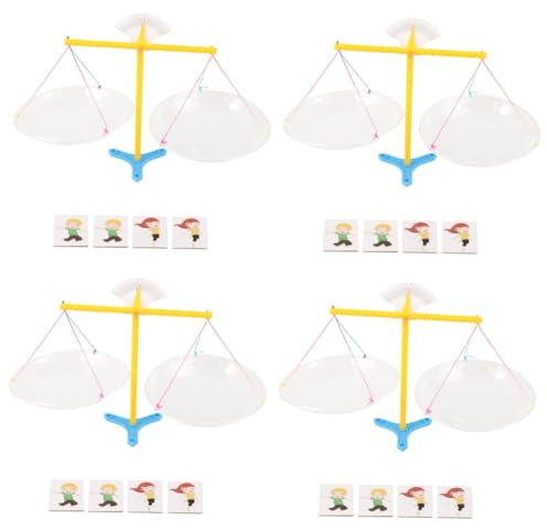 TOYANDONA 4 Sets Selbstgemachte Waage Zum Zusammenbauen Wissenschaftsspielzeug Kinderspielzeug Pädagogische Waage Balance Spielzeug Für Kinder Waagschale Spielzeug Kinder
