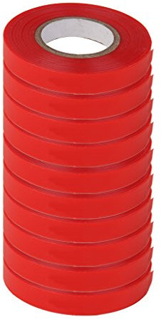 pistro 10 Rollen rotes Stretch-Bindeband für Gartenarbeit, 25 m pro Rolle, langlebige Pflanzenstütze für den Innen- und Außenbereich