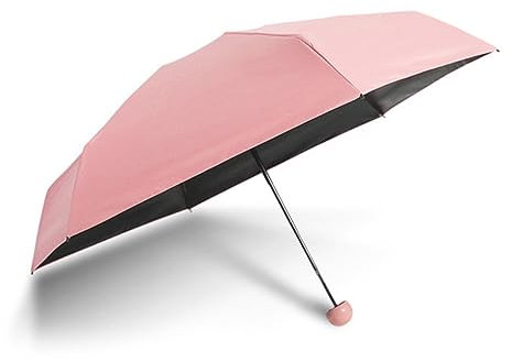 COLLBATH Parapluie Pliable Compact et Léger avec Étui Capsule, Résistant Vent et Protection Anti-uv, Petit Parasol pour Voyage et Quotidien