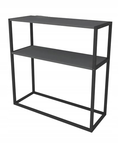 Blue Cape Console pour hallway, cadre en métal, console d'affichage compacte, entrée, salon, robuste, Antrachite (Antrachite)