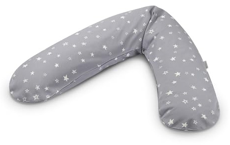 Theraline Das Original Schwangerschaftskissen zum Schlafen, Seitenschläferkissen mit Bezug, Komfortkissen mit Perlenfüllung, Body Pillow & Pregnancy Pillow, Bezug aus weichem Bambusjersey