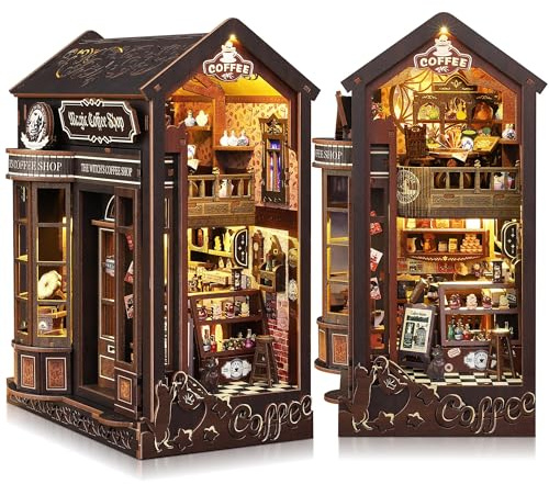 LUMYCE DIY Book Nook Kit: Casas en Miniatura para Montar con Muebles - Maquetas Adultos Decoración Creativa para Estanterías y Luces LED