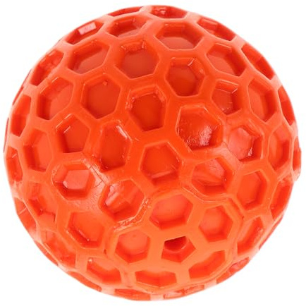 DECOMELODY Pelota Parlante para Perros Juguete de Goma Resistente Diseño de Panal Balones Masticables para Perros Pequeños Uso Interior y Exterior