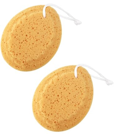 FUGLUS 2PCS Spugna marina naturale, spugne da bagno, spugne da doccia più grandi per donne e uomini, spugna esfoliante per il corpo in schiuma densa per una pulizia delicata e profonda