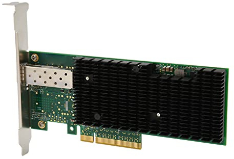 Plyisty Scheda di Rete in Fibra per Server 25g a Porta Singola Pciex8, Adotta It Chip Xxv710bm1, velocità di Conintensione Eletata, Supporta la Rete Adatta 25/10/1gbe, Dissipa, Dissipa,