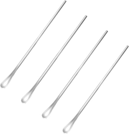 ERINGOGO 4 pièces Cuillères à Café Inox Lot de Cuillères Longues pour Mélange Boissons Agitateur Café et Miel Ustensiles pour Service et Préparation