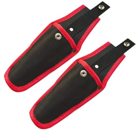 ROMISBABA Fundas para Tijeras de Podar Multifuncionales para Jardinería, Lienzo Rojo, 2 Piezas, Protectoras y Ligeras para Herramientas de Jardín al Aire Libre
