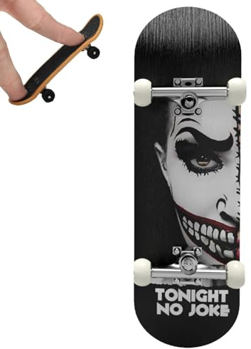 Mini fingerboard skateboard – 9,5 cm (3,90 tum) trä skridsko leksak | lönnplatta legering – bärbar fingerskateboard för barn ungdomar, förbättrad koordination uppmärksamhet och oändlig S