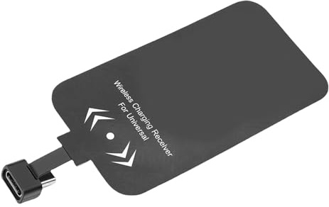 Jiawu Récepteur de Charge sans Fil, Chargeur sans Fil de Type C au Design Ultra Fin, Adaptateur USB C avec compatibilité Universelle pour Téléphones