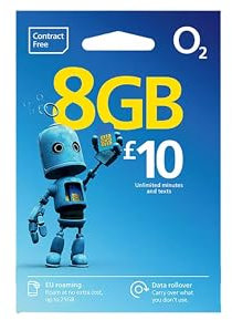O2 Pay As You Go Sim Card, blue