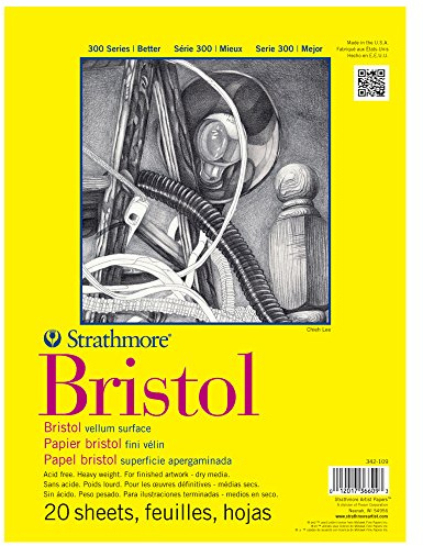 Strathmore Bristol-Block, 300er-Serie, 27,9 x 35,6 cm, 20 Blatt