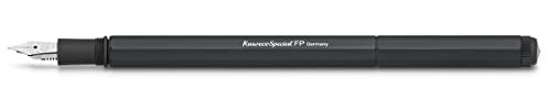 Kaweco SPECIAL Füllhalter Schwarz I Premium Aluminium Füllfederhalter für Tintenpatronen mit hochwertiger Stahlfeder I Exklusiver Füller mit Geschenk Metallbox 17 cm I Federbreite: M (Medium)