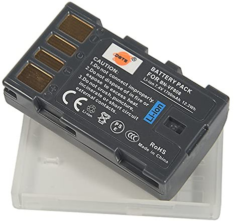 DSTE Rechange Batterie pour JVC BN-VF808U GZ-MG130 GZ-MG131 GZ-MG132 GZ-MG133 GZ-MG134 GZ-MG135 GZ-MG148 GZ-MG150 GZ-MG155 GZ-MG175 GZ-MG177 GZ-MG255 GZ-MG275 GZ-MG575 GZ-HD7 GR-D720 GR-D725