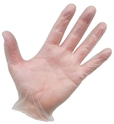 Clear Vinyl Powder-Free Examination Gloves (Box of 100) – Small