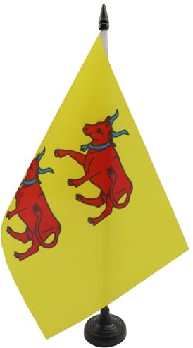 AZ FLAG bordsflagga Benarnprovinsen 21 x 14 cm - liten kontorsflagga Pyrénées-Atlantiques - Frankrike 14 x 21 cm