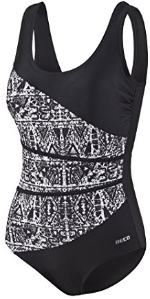 Beco Baby Carrier Beco Damen Klassisk Badeanzug, Weiß/Schwarz, 46 EU