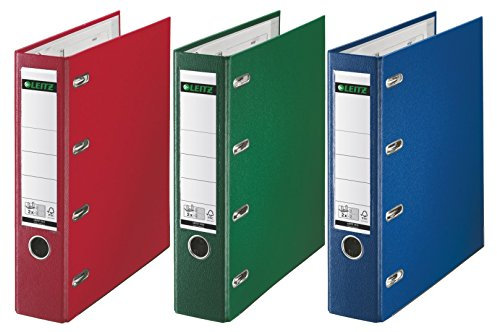 Leitz DoppelOrdner PP Plastik, mit zwei Präzisionsmechaniken (Doppelordner | 3er Pack, sortiert)