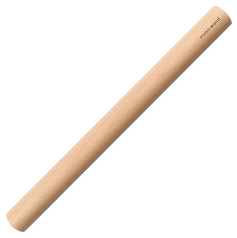 Muso Wood Nudelholz - Teigroller zum Backen - Nudelholz holz Rolling Pin für Fondant, Pizza, Kuchen, Nudelteig (40 cm - Buchenholz) | Rolling Pin für Fondant, Pizza, Kuchen, Nudelteig (40 cm - Buchenholz)