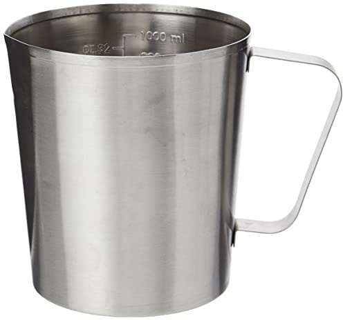 Koopman 90327 Caraffa graduata in acciaio inox, argento, 11,8 x 9,6 x 13 cm