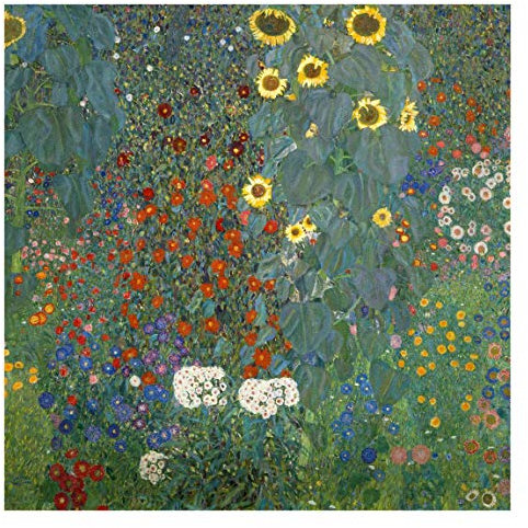 Bilderwelten Blumen Fototapete floral inkl. Kleister 240x240cm - Vliestapete Made in Germany - große Blumen Tapete Schlafzimmer - Klimt Blumentapete 3D - Tapete Blumen Wohnzimmer Flur T_3238