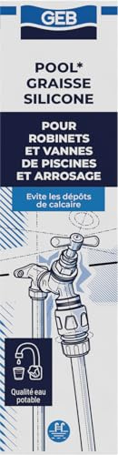 GEB POOL Graisse Silicone de contact qualité eau potable pour robinets et vannes - Blanc - Tube 20g