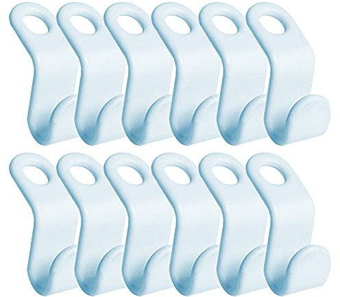 WYAN 56 Ganchos Conectores para Perchas,Compatible con Perchas | Acero inoxidable,azul cielo,resistente y duradero,ahorra espacio,sirve para colgar ropa,toallas y corbatas